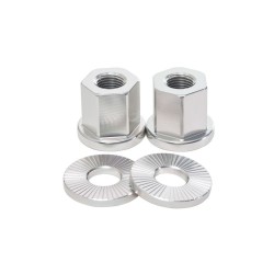 PAIRE D'ECROUS ALU SHADOW 14 MM ARGENT